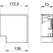 6274420 OBO GK-FH70130RW Flachwinkel Haubenformteil 70x130mm Polycarbonat/Acr Produktbild Additional View 1 S