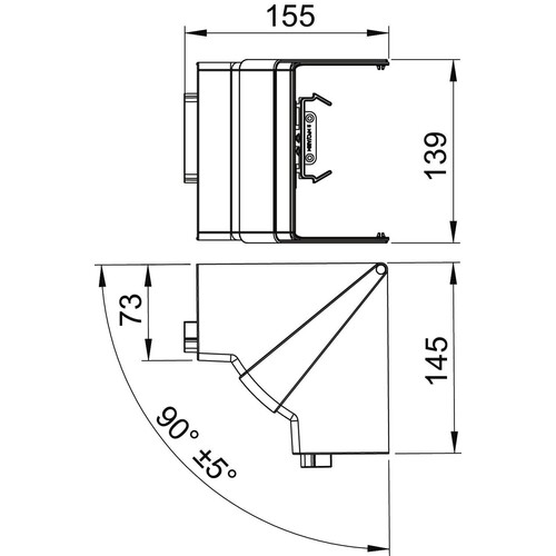 6274440 OBO GK-IH70130RW Inneneck variabel 70x130mm Polycarbonat/Acrylnitr Produktbild Additional View 1 L