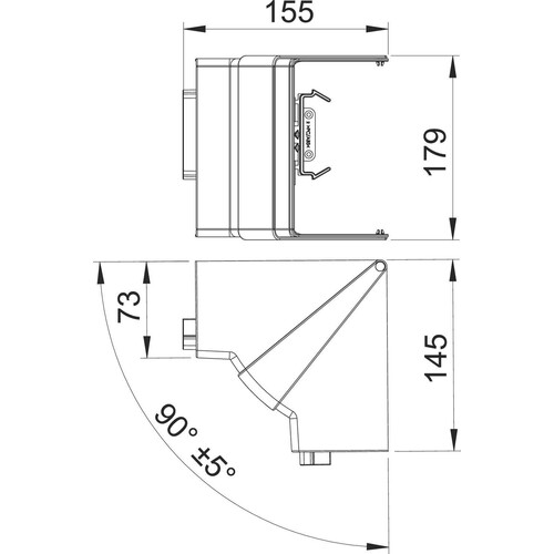 6274640 OBO GK-IH70170RW Inneneck variabel 70x170mm Polycarbonat/Acrylnitr Produktbild Additional View 1 L