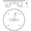 7428142 OBO TUK2 G4 Tubus m. Bodenbelag- aussparung ø 110mm Zinkdruckguss Vernick Produktbild Additional View 1 S