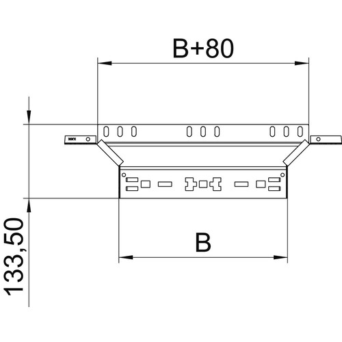 6041230 OBO RAAM 610 FS Anbau-Abzweig- stück mit Schnellverbindung 60x100 Stahl Produktbild Additional View 1 L