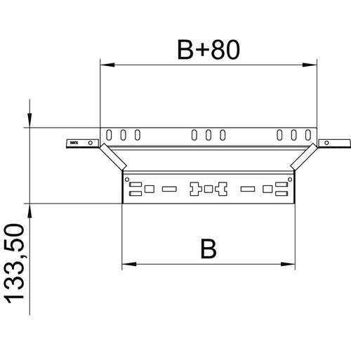 6041240 OBO RAAM 650 FS Anbau-Abzweig- stück mit Schnellverbindung 60x500 Stahl Produktbild Additional View 1 L