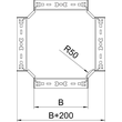 7027005 OBO RKM 620 FS Kreuzung mit Schnellverbindung 60x200 Stahl bandverzi Produktbild Additional View 1 S