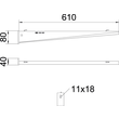 6420616 OBO AW G 15 61 FT Wand- und Stielausleger für Gitterrinne B610mm Sta Produktbild Additional View 1 S