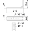 6364209 OBO TPSA 245 FS TP-Stiel/ Wand + Stielausleger Einsatz als Stiel und Au Produktbild Additional View 1 S