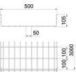 6002415 OBO GRM 105 500 G Gitterrinne GRM 105x500x3000 Stahl galvanisch verzin Produktbild Additional View 1 S