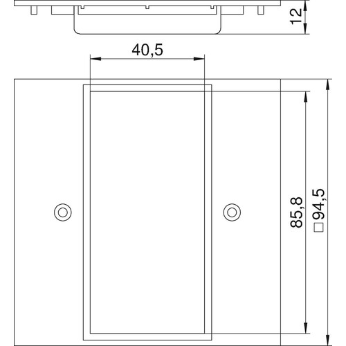 6109836 OBO VH-P5 Abdeckplatte 2-fach Modul 45 95x95mm Polyamid rapsgelb Produktbild Additional View 1 L