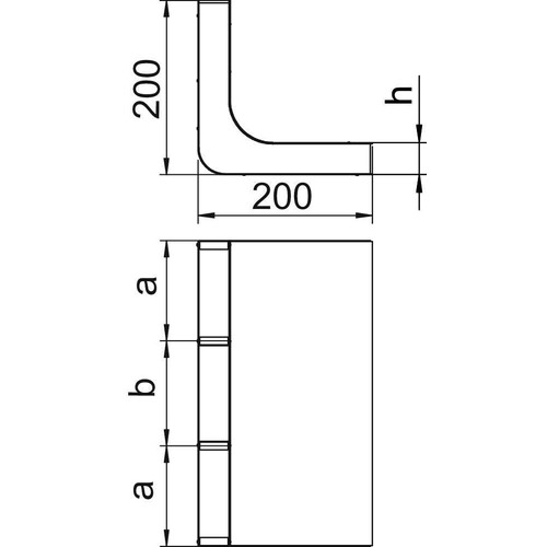 7400656 OBO KV3 35028 Vertikalkrümmer 3-zügig für EÜK Stahl bandverzinkt Produktbild Additional View 1 L