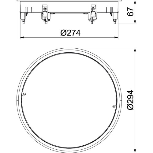 7406788 OBO ZESR7 10U 7011 Zugdoseneinsatz für Universalmontage Pol Produktbild Additional View 1 L