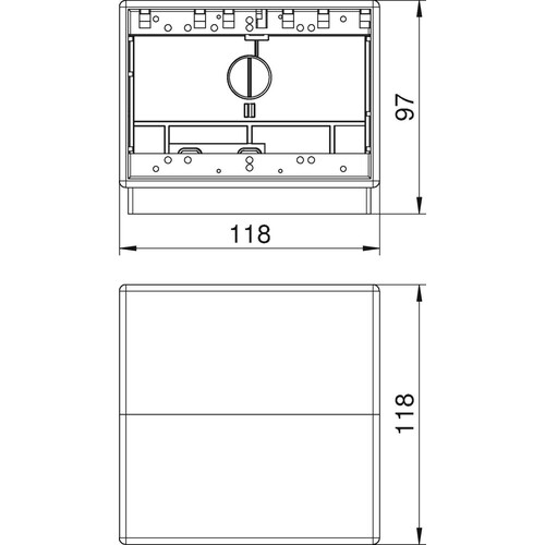 7408288 OBO T4B 00C 7011 Telitank 118x118x97 Polyamid eisengrau Produktbild Additional View 1 L