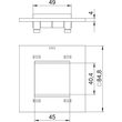 7408478 OBO T8NL P45 7035 Abdeckplatte 1f Modul 45 für T4L/T8NL Polyamid lichtg Produktbild Additional View 1 S