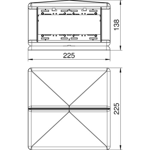 7408494 OBO T8NL 00C 9011 Telitank 225x225x125 Polyamid graphitschwarz Produktbild Additional View 1 L