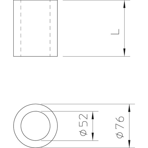 7202613 OBO FBA-DR100 Rohrschale Ø78x100mm Dauerelastischer, geschlossenp Produktbild Additional View 1 L