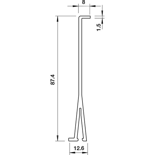 6026990 OBO 2371 100 Trennwand 100x2000mm Polyvinylchlorid lichtgrau Produktbild Additional View 1 L