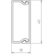 6191029 OBO WDK15040RW Wand- und Deckenkanal mit Bodenlochung 15x40x2000 Produktbild Additional View 1 S