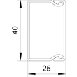 6191061 OBO WDK25040RW Wand- und Deckenkanal mit Bodenlochung 25x40x2000 Produktbild Additional View 1 S