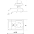5316468 OBO RK-FIX CU Rinnenklemme mit Feder  Edelstahl, rostfrei verkupfert Produktbild Additional View 1 S
