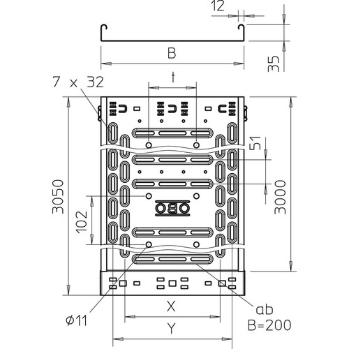 6047417 OBO RKSM 310 FS Kabelrinne RKSM Magic, mit Schnellverbindung 35x100x3050 Produktbild Additional View 1 L