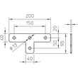 1124655 OBO GMS 4 VP T FT Verbindungsplatte T-Form 200x95x40x5 Sta Produktbild Additional View 1 S