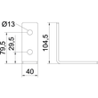 1124663 OBO GMS 4 VW 90 FT Verbindungswinkel 90°, mit 4 Löchern 104 Produktbild Additional View 1 S