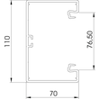 6274302 OBO GK-70110LGR Geräteeinbaukanal mit Bodenlochung 70x11 Produktbild Additional View 1 S
