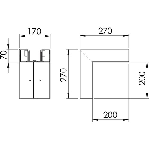 6274710 OBO GK-A70170RW Außeneck 70x170mm Polyvinylchlorid reinweiß Produktbild Additional View 1 L