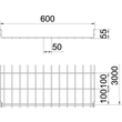 6001454 OBO GRM 55 600 G Gitterrinne GRM 55x600x3000 Stahl galvanisch verzink Produktbild Additional View 1 S