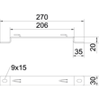 6015662 OBO DBLG 20 200 FS Distanzbügel für Gitterrinne B200mm Stahl bandverzink Produktbild Additional View 1 S