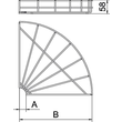6002269 OBO GRB 90 560 FT Gitterrinnenbogen 90° 55x600 Stahl tauch Produktbild Additional View 1 S