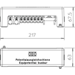 5015650 OBO 1801 VDE Potentialausgleichsschiene 217mm Messing Produktbild Additional View 1 S