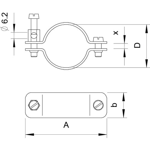 5038030 OBO 942 15 Erdungsschelle 13-15mm Kupfer vernickelt Produktbild Additional View 1 L