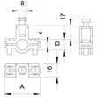 5050138 OBO 950 Z 1 1/4 Erdungsschelle für Rundleiter 1 1/4" Produktbild Additional View 1 S