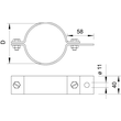 5102197 OBO 303 DIN-2 Rohrschelle 2" Stahl tauchfeuerverzinkt Produktbild Additional View 1 S