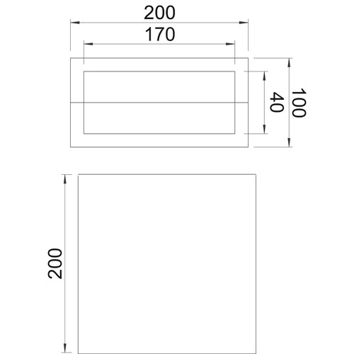 7202660 OBO FBA-F Fertigrahmen 200x200x100 Dauerelastischer, geschlosse Produktbild Additional View 1 L