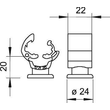 5207444 OBO 177 20 M8 Leitungshalter 20mm Polyamid grau Produktbild Additional View 1 S