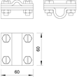 5312345 OBO 252 8-10X16 FT Kreuzverbinder 8-10mm Stahl tauchfeuerve Produktbild Additional View 1 S