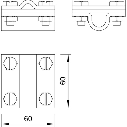 5312345 OBO 252 8-10X16 FT Kreuzverbinder 8-10mm Stahl tauchfeuerve Produktbild Additional View 1 L