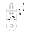 5040507 OBO 928 Anschlussklemme Messing vernickelt Produktbild Additional View 1 S