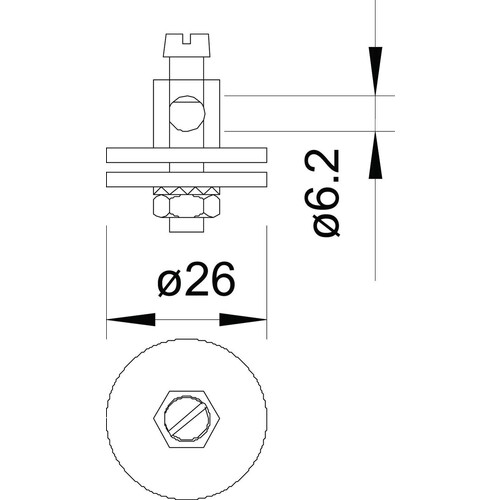 5040507 OBO 928 Anschlussklemme Messing vernickelt Produktbild Additional View 1 L