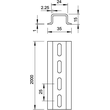 1115596 OBO 2069 15 2.2 GTPL Hutschiene gelocht, 2,25mm Stärke 2000x35x15 Stahl Produktbild Additional View 1 S