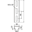 1119656 OBO 2068 L 2M FT Profilschiene gelocht, Schlitzweite 16,5mm 2000x35x18 Produktbild Additional View 1 S