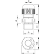 2022847 OBO V-TEC VM20 SGR Kabelverschraubung vollmetrisch M20 Poly Produktbild Additional View 1 S