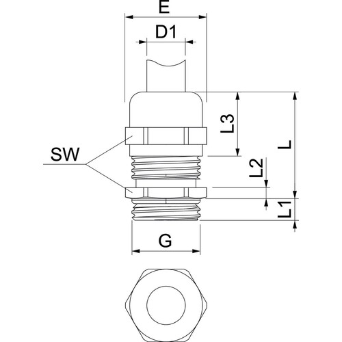 2086024 OBO V-TEC VM16 MS Kabelverschraubung M16 Messing vernickel Produktbild Additional View 1 L