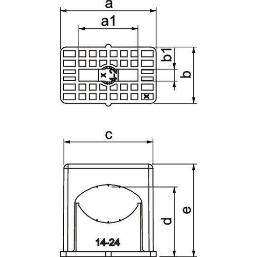 2101033 OBO 3051 LGR Druck-ISO-Schelle 14-24mm Polystyrol lichtgrau Produktbild Additional View 1 L