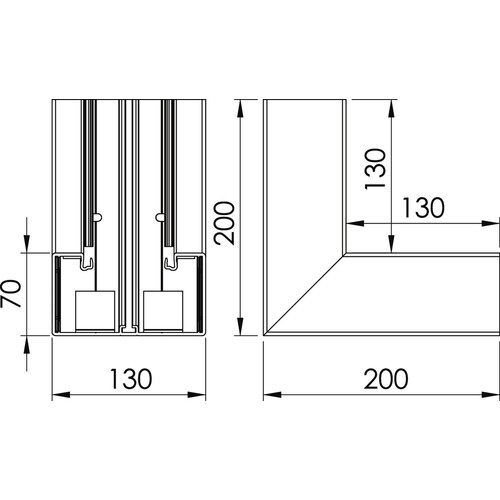 6274540 OBO GK-I70130RW Inneneck 70x130mm Polyvinylchlorid reinweiß Produktbild Additional View 1 L