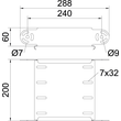 7005342 OBO RGBEV 620 FS Gelenkbogen-Element vertikal 60x200 Stah Produktbild Additional View 1 S