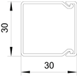 6191096 OBO WDK30030RW Wand- und Deckenkanal mit Bodenlochung 30x30x2000 Produktbild Additional View 1 S