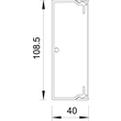 6191150 OBO WDK40110RW Wand- und Deckenkanal mit Bodenlochung 40x110x2000 Produktbild Additional View 1 S