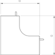 6192041 OBO WDK HI60130RW Inneneckhaube 60x130mm Polyvinylchlorid reinweiß Produktbild Additional View 1 S