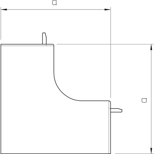 6192041 OBO WDK HI60130RW Inneneckhaube 60x130mm Polyvinylchlorid reinweiß Produktbild Additional View 1 L